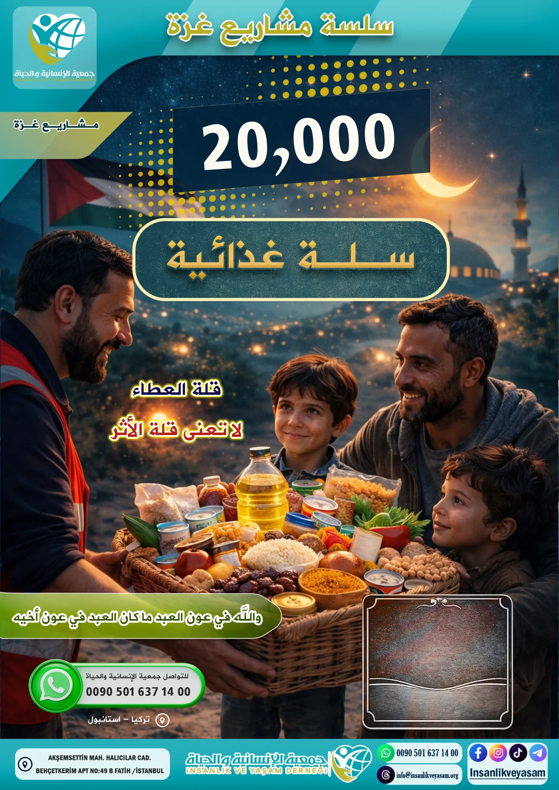 حملة السلة الغذائية لأهلنا في غزة